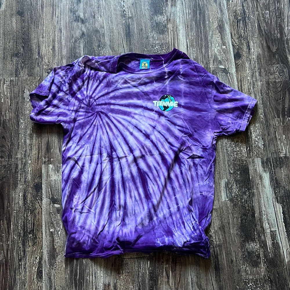 Teenage Purple Tie-Dye T-Shirt Size Large